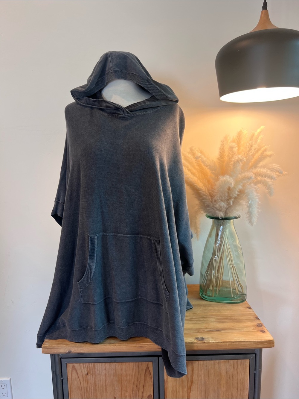 Barefoot Dreams grey pullover/shawl